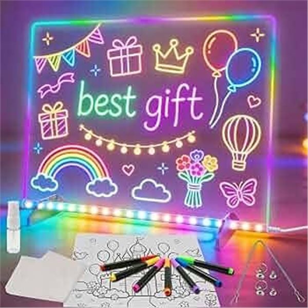 Signsxcel LED Note Board With 7 Markers Set
