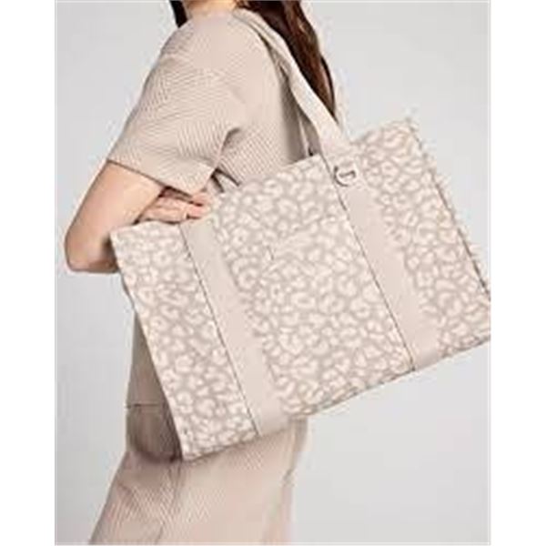 Mondetta Leopard Print Canvas Tote Bag