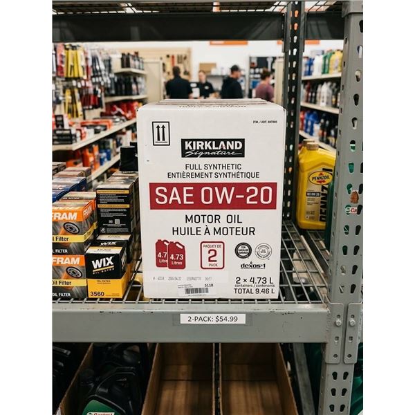 Kirkland SAE 0W-20 Synthetic Motor Oil 2x4.73L