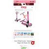 Image 4 : Pyle Kids 3-Wheel Scooter Pink Adjustable