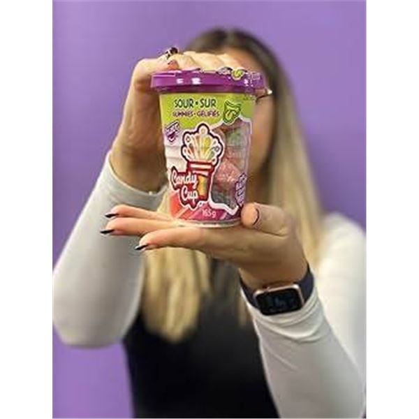 Candy Cup Sour Gummies 12 x 165g