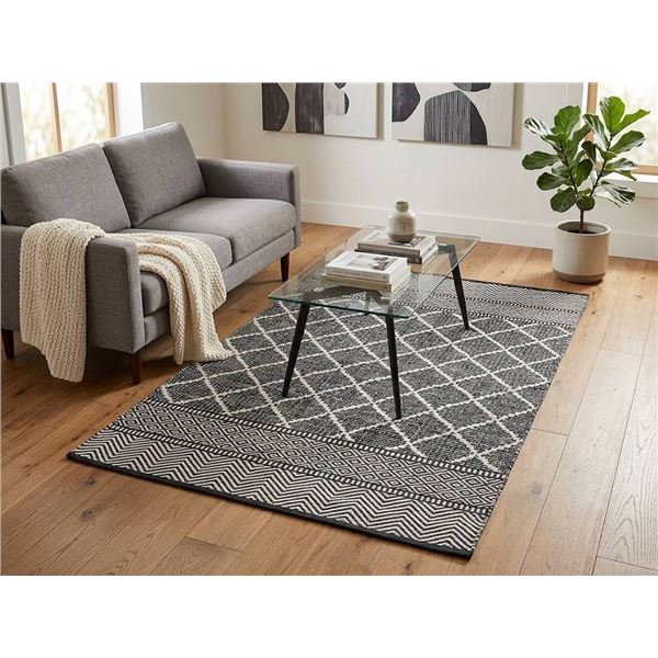ECarpetGallery Verona Rug Charcoal 3'x5'