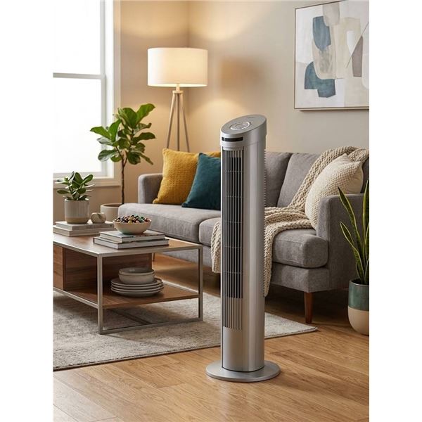 Seville Classics UltraSlimline Tower Fan 4 Speeds