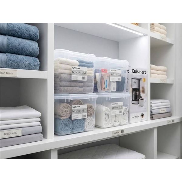 Tuff Store Latchbox 6-Pack 12.2L Storage Bins
