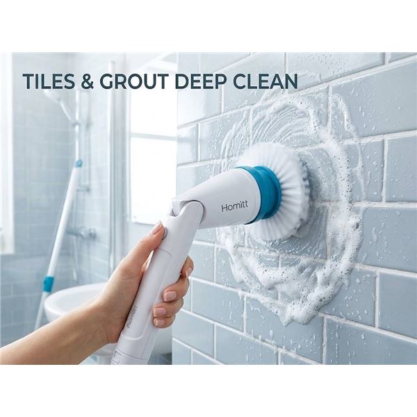 Homitt Electric Spin Scrubber With Extension