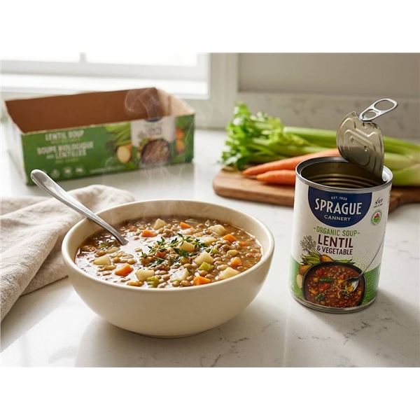 Sprague Organic Lentil Soup 7x398mL Cans