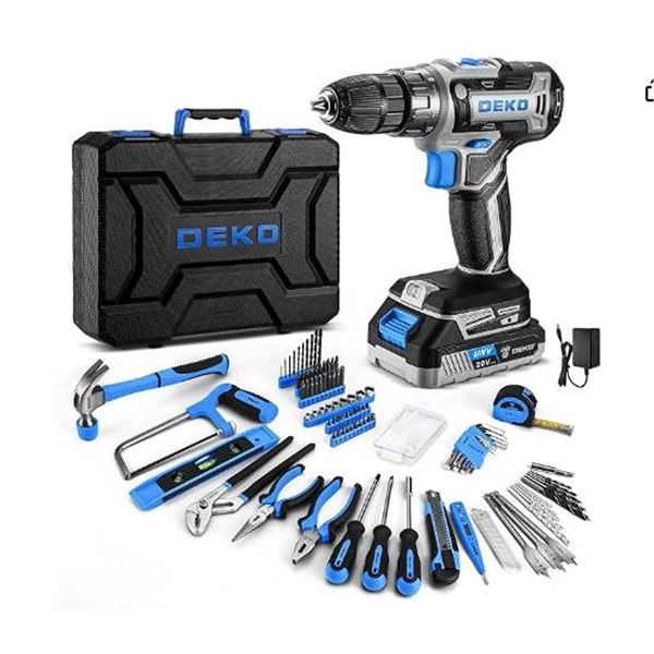 DEKO Cordless Drill Set with Case