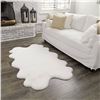 Image 1 : Mon Chateau Faux Fur Quad Rug, Ivory, 3 ft. 7 in. x 5 ft. 10 in.