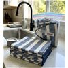 Image 1 : 15 Pack Assorted Blue And White Dish Cloths