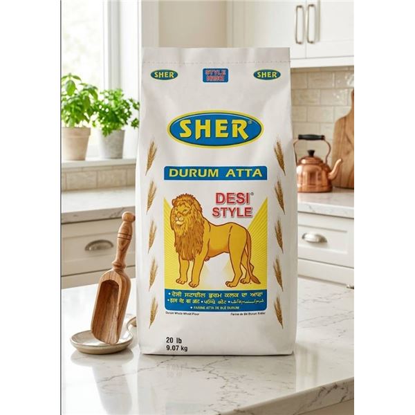 Sher Durum Atta Desi Style 20 lb Bag