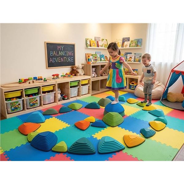 Balance Stepping Stone Set Assorted Colours
