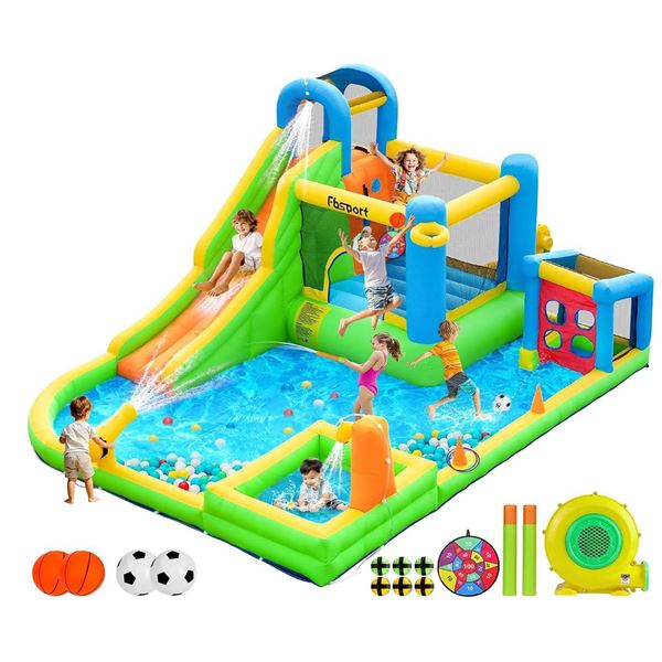 FBSPORT Inflatable Bounce House 9-in-1 Pool