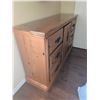 Image 3 : Solid Pine Chest of Drawers with Centre Cabinet and Decorative Iron Handles