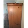 Image 5 : Solid Pine Armoire with Panel Doors &Two Drawers, 70 in H x 39 in W x 22 in D