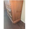 Image 6 : Solid Pine Armoire with Panel Doors &Two Drawers, 70 in H x 39 in W x 22 in D