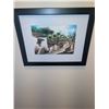 Image 4 : 3 Framed Prints Depicting Village Scenes with Black Frames