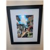 Image 5 : 3 Framed Prints Depicting Village Scenes with Black Frames