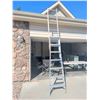Image 6 : Aluminum Extension A Frame Ladder with Red Safety Caps, Approx. 8 Feet