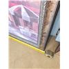Image 4 : Framed Print of Street Café Scene with Ornate Metallic Frame 34" x 34"