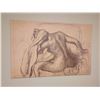Image 2 : Canvas Print Nude Figure Drawing Signed in Lower Left Corner