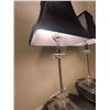 Image 3 : Table Lamps with Clear Acrylic Bases and Black Fabric Shades