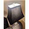 Image 5 : Table Lamps with Clear Acrylic Bases and Black Fabric Shades