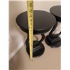 Image 6 : Black Wood Side Tables with Curved Open Bases, 28 Inch Height, 16 Inch Top
