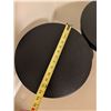 Image 7 : Black Wood Side Tables with Curved Open Bases, 28 Inch Height, 16 Inch Top