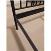 Image 5 : Black Metal Queen Size Bed Frame with Vertical Slats and Centre Support
