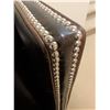 Image 6 : Brown Leather Wingback Armchairs with Nailhead Trim