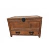 Image 1 : Wicker and Wood Storage Chest with Top Compartment and Lower Drawer