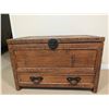 Image 2 : Wicker and Wood Storage Chest with Top Compartment and Lower Drawer