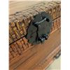 Image 4 : Wicker and Wood Storage Chest with Top Compartment and Lower Drawer
