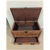 Image 5 : Wicker and Wood Storage Chest with Top Compartment and Lower Drawer