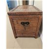 Image 7 : Wicker and Wood Storage Chest with Top Compartment and Lower Drawer
