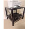 Image 5 : HP DeskJet 4132e All-In-One Printer and Wood Glass-Top Side Table