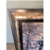 Image 3 : Framed Print of Couple Walking with Umbrella, 32" x 32"
