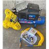 Image 2 : DeVilbiss Air Power 1.5 HP 3 Gallon Air Compressor With Hoses, Nozzles, and Tool Set