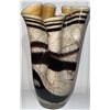 Image 3 : Murano Glass Vase with Layered Brown and Cream Swirl Pattern Art Piece