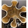 Image 6 : Murano Glass Vase with Layered Brown and Cream Swirl Pattern Art Piece