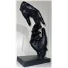 Image 2 : Hands Touching Tabletop Sculpture Black Painted Finish