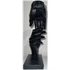 Image 3 : Hands Touching Tabletop Sculpture Black Painted Finish