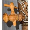 Image 7 : Stoneware Beverage Dispenser with Wooden Spigot and 8 Matching Cups