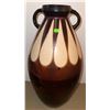 Image 3 : Three Brown and Cream Patterned Ceramic Vases with Handles and Decorative Branches