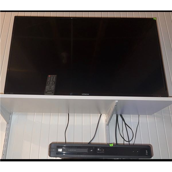 Hitachi LCD Television with Remote and HP Blu-ray Player