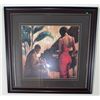 Image 1 : Framed Print of Monica Stewart Artwork Featuring Pianist and Woman in Red Dress