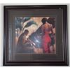 Image 2 : Framed Print of Monica Stewart Artwork Featuring Pianist and Woman in Red Dress