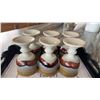 Image 2 : 6 Glazed Stoneware Goblets with Multicolour Bands