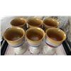Image 3 : 6 Glazed Stoneware Goblets with Multicolour Bands
