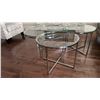 Image 1 : Three Round Glass and Chrome Nesting Tables